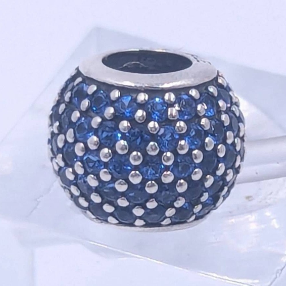 Pandora Pave Lights Nautical Blue Crystal Charm 791051NCB Sterling Silver ALE